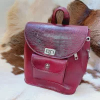 کوله پشتی دستدوز،چرم طبیعی گاوی