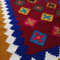 گلیم راهرویی|گلیم، جاجیم، گبه|فیروزآباد (فارس), |دیوار