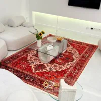 فرش های ماشینی لاکی و سبز متنوع
