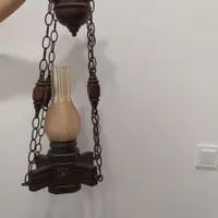 لوستر آشپزخانه چوبی طرح خورشید