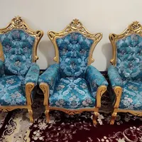 مبلمان سلطنتی ۹نفره با میز عسلی سالم وتمیز|مبلمان خانگی و میز عسلی|تهران, جوادیه|دیوار
