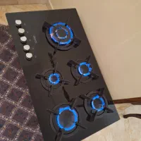 گاز توکار شیشه ای 5شعله استیل البرز ایتالیا درحدنو