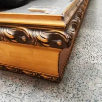 کتیبه چوبی پرده/میزیادبود/میز تلویزیون|پرده، رانر، رومیزی|تهران, والفجر (افسریه)|دیوار