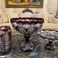 ظروف پذیرایی‌کریستال دو پوست بنفش