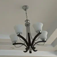 لوستر ۵ شاخه چوبی