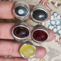 انگشتر نقره عقیق باباقوری رکاب دستساز