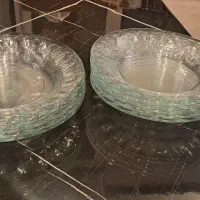دو دست بشقاب بلور کاملا سالم