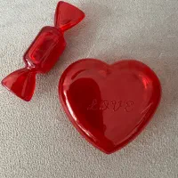 سه تا جعبه شیشه ای جا شکلات خارجی با سه تا گل|صنایع دستی و سایر لوازم تزئینی|تهران, عباس‌آباد|دیوار