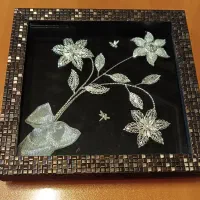 قاب گل نقره