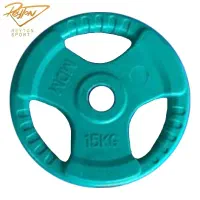 1عدد صفحه هالتر فرمانی رنگی سبز ۱۵ کیلوگرمی|تجهیزات ورزشی|تهران, حکیمیه|دیوار