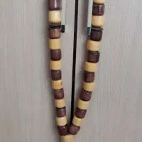 تسبیح چوبی سایز بزرگ و دورنگ زیبا