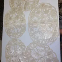 نه عدد رومیزی توری ساتن جنس اعلا نو نو