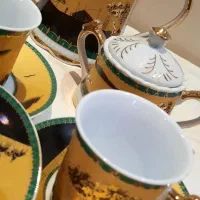 سرویس چایخوری قدیمی غروب آفتاب|کلکسیون اشیاء عتیقه|رشت, گلسار|دیوار
