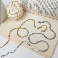 گردن بند ماری استیل و طلایی