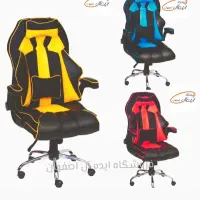 صندلی گیمینگ دو اهرم چرخ ژله ای پایه فلز