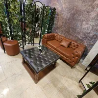 مبلمان چرم چستر لمسه دست  در حد نو|مبلمان خانگی و میز عسلی|نجف‌آباد, باغ نو|دیوار