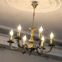 ۱۲ شاخه لوستر برنز  کلاسیک (۶ و ۴ شاخه و دیوارکوب)|لوستر و چراغ آویز|تهران, قلهک|دیوار
