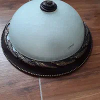 چراغ سقفی شیشه ای جنس اصلی ۳ لامپه