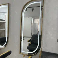 ۲عدد آینه قدی رینگ لایت دار بزرگ در حد نو|آرایشگاه و سالنهای زیبایی|فومن, |دیوار