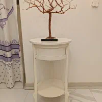 میز تلفن چوبی