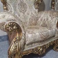مبل سلطنتی ، میز غذا خوری ، بوفه و ساعت دکوری