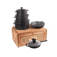 سرویس چدن نالینو 9 پارچه مدل Dio (با جعبه چوبی)
