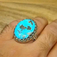 انگشتر فیروزه نیشابور رکاب استاد صابری