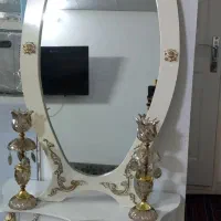 آینه و شمعدان در حد نو تمیز تمیز