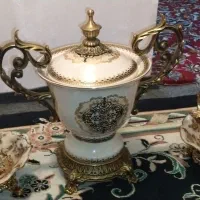 ظروف سرامیکی وبرنجی سه تیکه