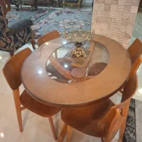 میز ناهار خوری چهار نفره چوب روس|میز و صندلی غذاخوری|باقرشهر, |دیوار