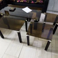 جلو مبلی ۴ تیکه شیشه ای سالم درحد