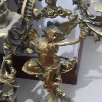 آینه شمعدان برنز طرح فرشته