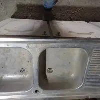 سینک ظرف شویی دو قلو و کابینت|مصالح و تجهیزات ساختمان|فلاورجان, |دیوار