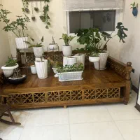تخت چوبی سنتی  چوب روس مقاوم و کم کارکرد ۱۳۰×۲۰۰|تخت و سرویس خواب|تهران, هروی|دیوار