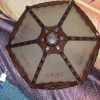 ۶ لوستر چوبی|لوستر و چراغ آویز|شیراز, شهرک بزین|دیوار