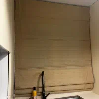 پرده رومن - حریر نسکافه‌ای