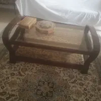 میز جلو مبلی و دوعدد گل میز.  چوب گردو