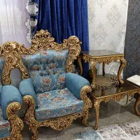 فروش مبل سلطنتی 9نفر و پرده سلطنتی|مبلمان خانگی و میز عسلی|سنندج, |دیوار