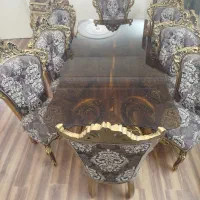 مبلمان نهار خوری( میز ناهار خوری) ۸ نفره چوب منبت|میز و صندلی غذاخوری|تهران, شهران جنوبی|دیوار
