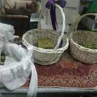 سبد گل و میوه چوبی  تزیینی