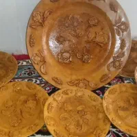 بشقاب پلاستیکی طرح چوب|ظروف سرو و پذیرایی|قم, باجک سه|دیوار