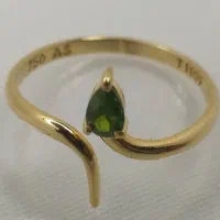 انگشتر طلا مزین به دمانتوئید کرمان|جواهرات|کرمان, |دیوار