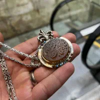 گردنبندمردانه نقره کاره دست