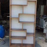 بوفه و کتابخانه و استند دیواری ام دی اف|کتابخانه، شلف، قفسههای دیواری|کارون, |دیوار