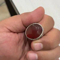 انگشتر نقره عقیق درجه یک سرخ یمنی رکاب بحرینی