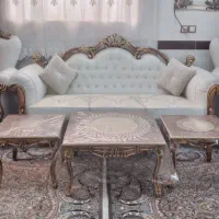مبل هفت نفره کلاسیک نو|مبلمان خانگی و میز عسلی|رباط‌کریم, شترخوار|دیوار