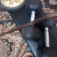 دمبل ۱۰ کیلویی میله هالتر ووزنه هالتر ۱۰ و میز نو|تجهیزات ورزشی|محمدشهر, محمدشهر|دیوار