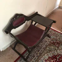 صندلی تلفن چوبی