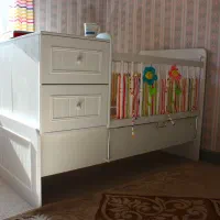 تخت نوزاد نوجوان ساحل چوب