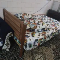 تخت یکنفره 2در90 دست دو بدون تشک  با کفی درجه یک